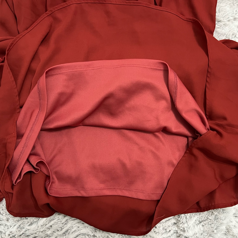 Andree By Unit Rust Peasant Mini Dress - image 7